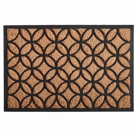 Calloway Mills Entrance Mat, Coir/Rubber, Natural, Black 100172436